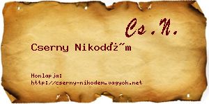 Cserny Nikodém névjegykártya